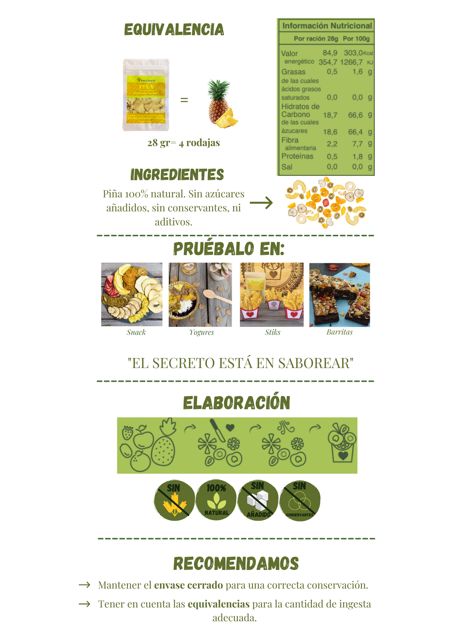 Piña Deshidratada 28 gr