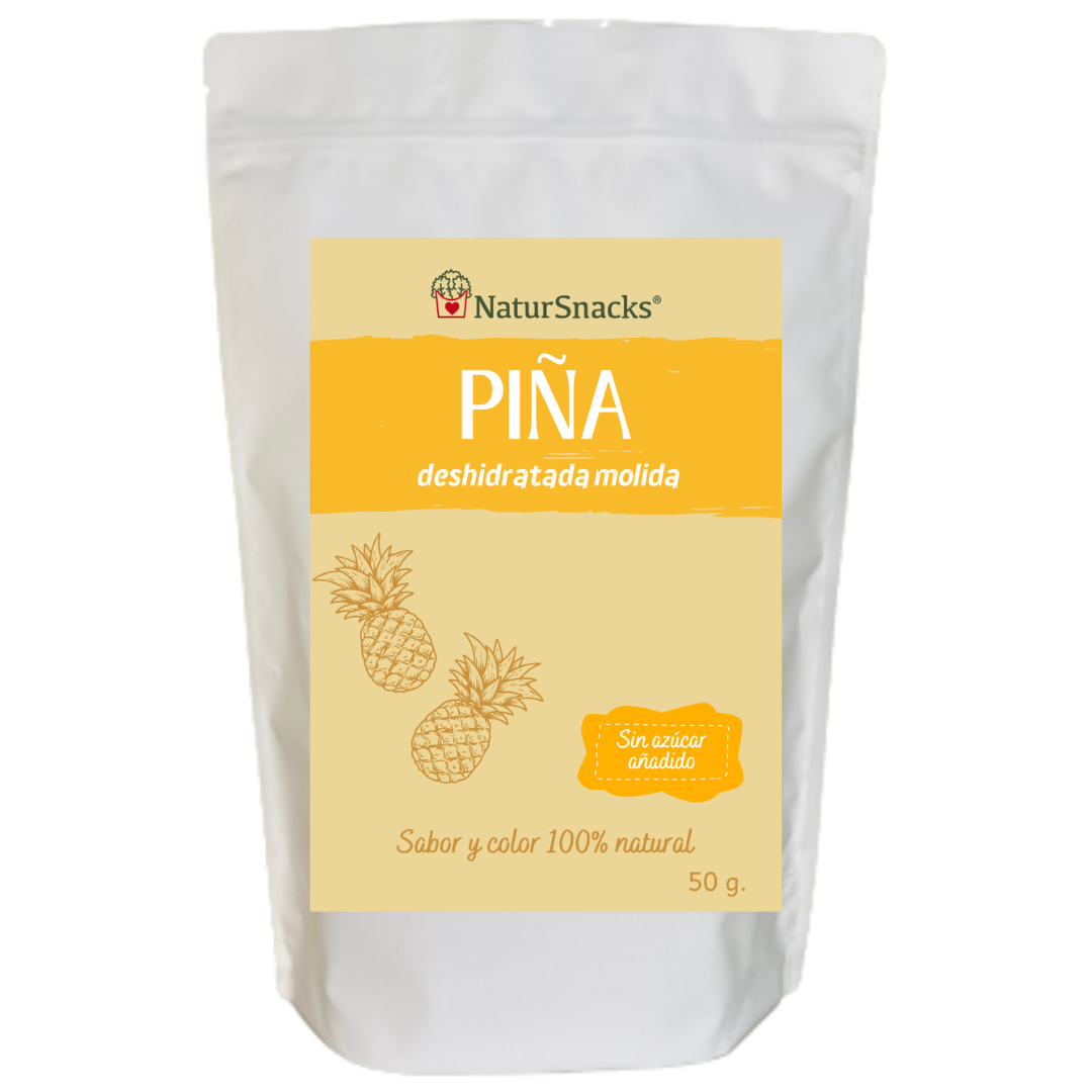 Piña deshidratada molida.