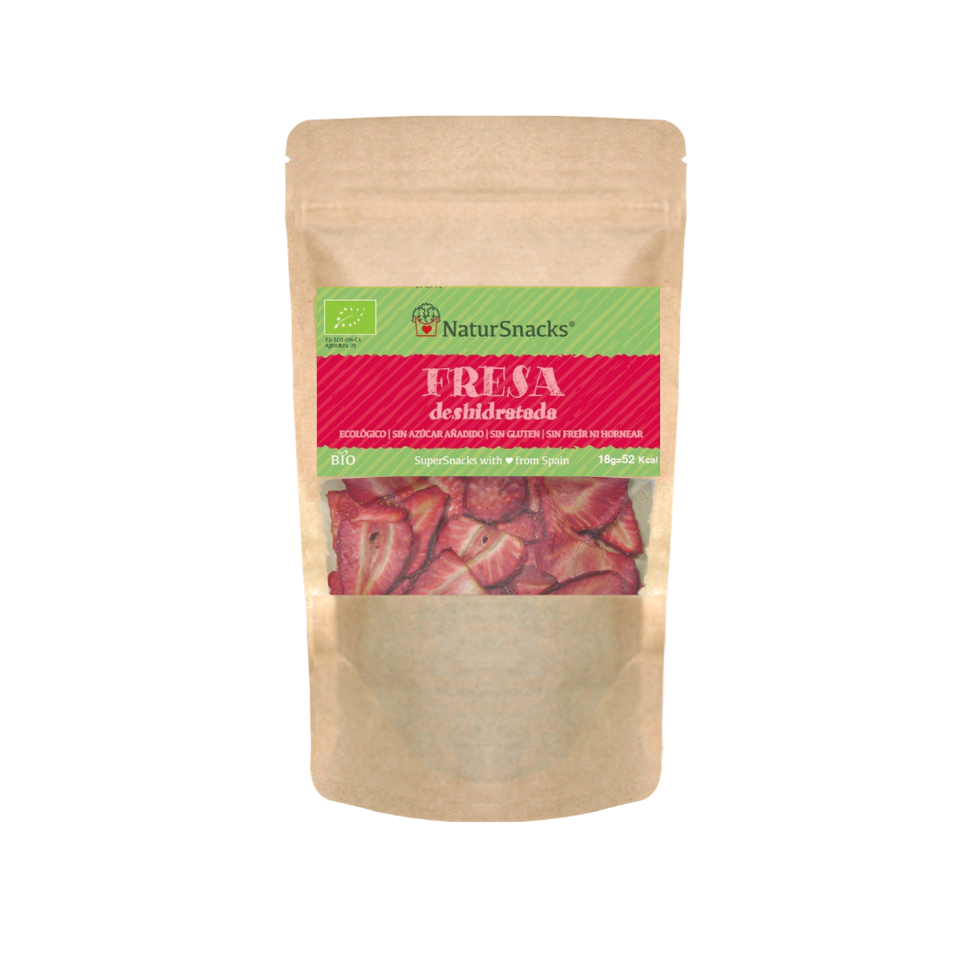 Fresa deshidratada bio 100% natural sin cosas raras